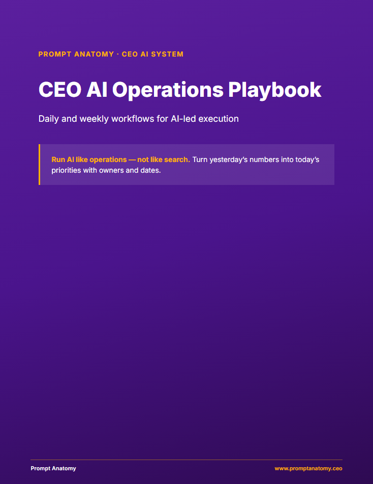 Cover of CEO AI Operations Playbook