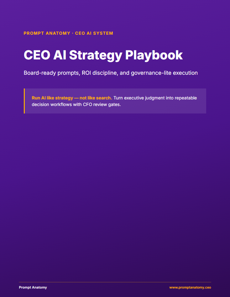 Cover of CEO AI Strategy Playbook